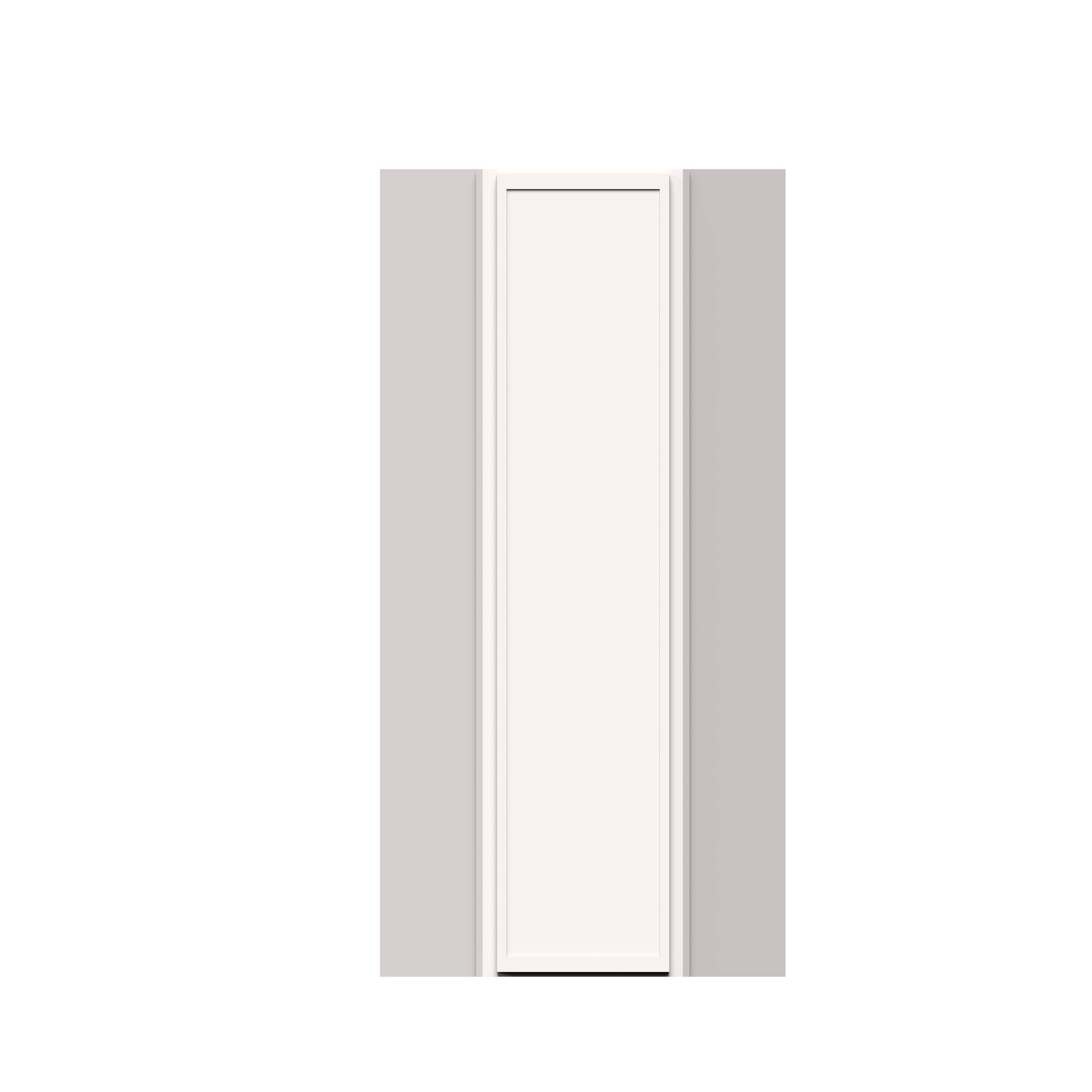 Alt View 1. Boyel Living - 24-in W x 42-in H x 12-in D Slim Shaker RTA Kitchen Diagonal Corner Wall Cabinet with Soft-Close - Snow White.