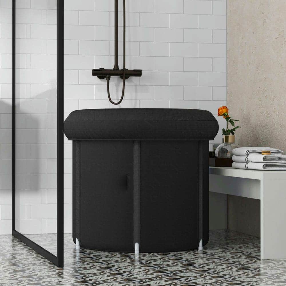 Resenkos - Insulated Portable Ice Bath Tub for Athletic Recovery and Cold Therapy - Dark - Blue