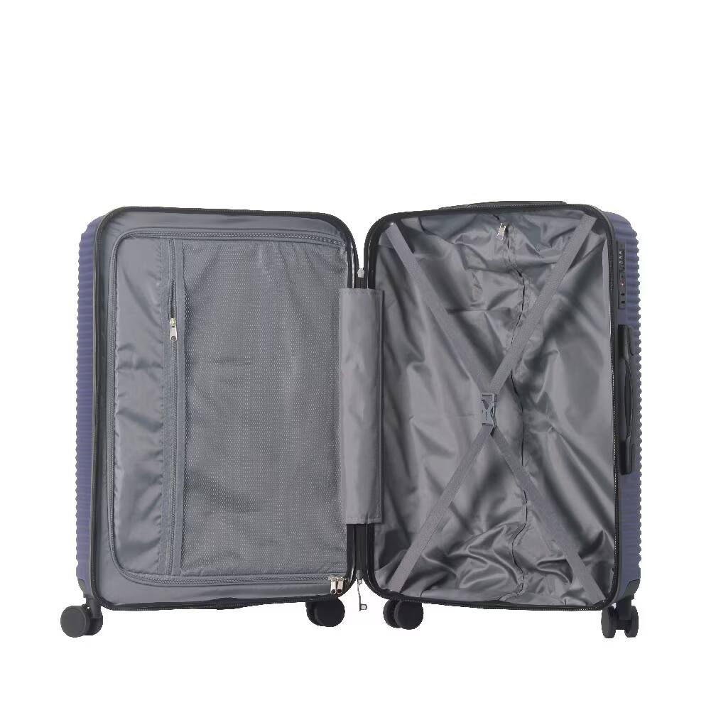 Alt View 10. Bestier - 3-Piece ABS Hardshell Luggage Set (20”/24”/28”) with Spinner Wheels, TSA Lock & Lightweight Design - Dark Blue.