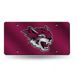 Rico Industries - Cal State Chico Wildcats Red Mirrored Laser Cut License Plate Laser Tag - Multi