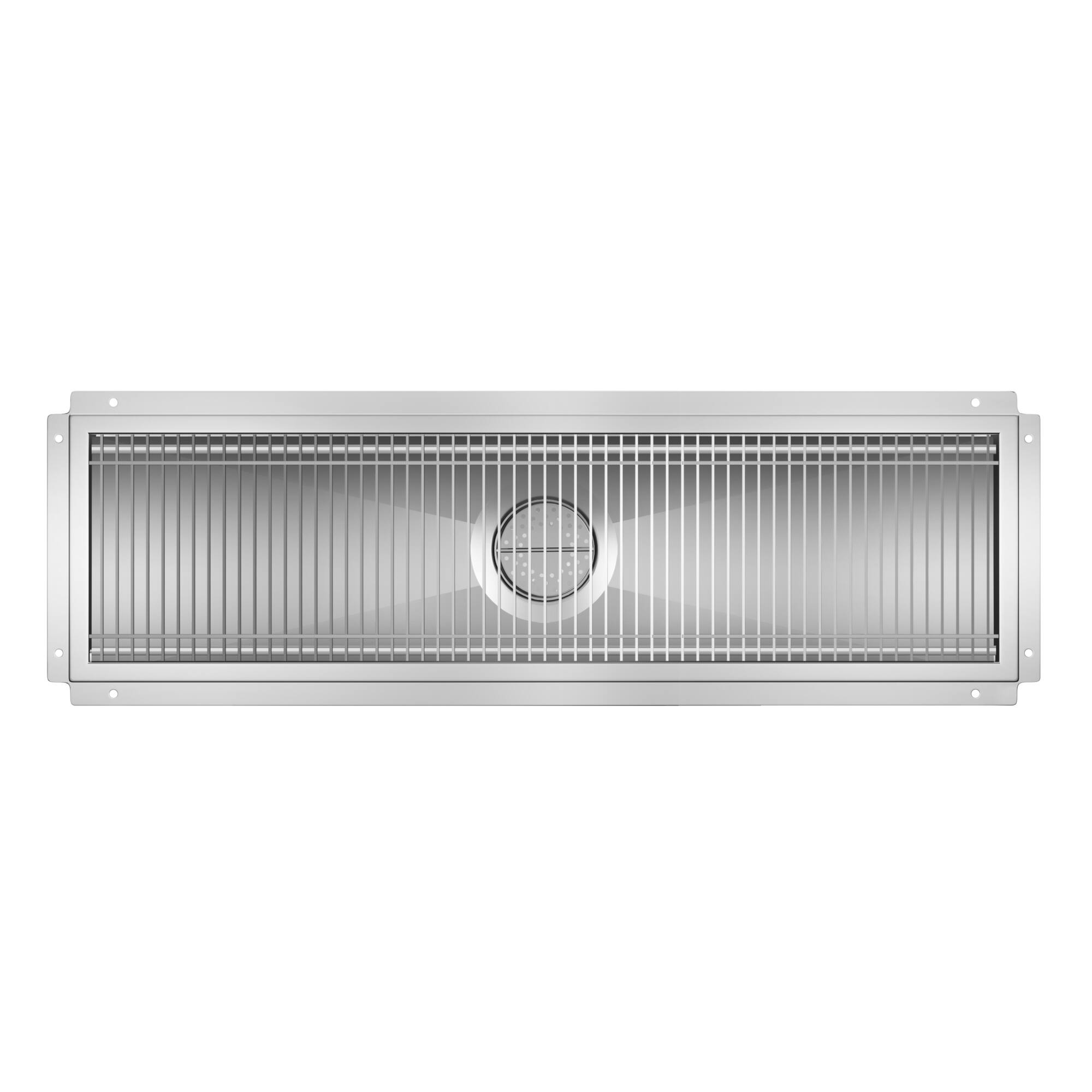 Alt View 2. Koolmore - 12" x 42" Stainless Steel Floor Trough Drain, 14-Gauge with Subway-Style Grating & Removable Drain Basket, NSF Listed - Stainless-Steel.