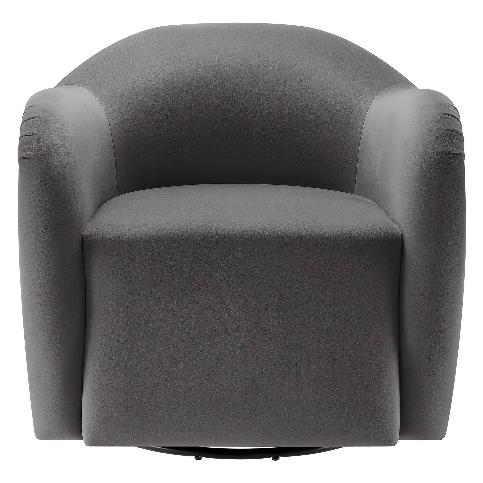 Alt View 2. Modway - Compose Performance Velvet Swivel Armchair by Modway - Gray.