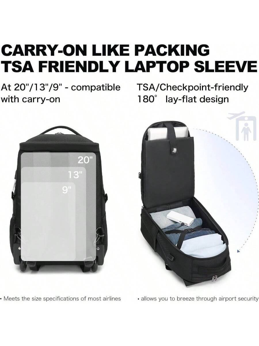 CARRY-ON LIKE PACKING TSA FRIENDLY LAPTOP SLEEVE

At 20"/13"/9" - compatible with carry-on

TSA/Checkpoint-friendly 180° lay-flat design

- Meets the size specifications of most airlines
- allows you to breeze through airport security