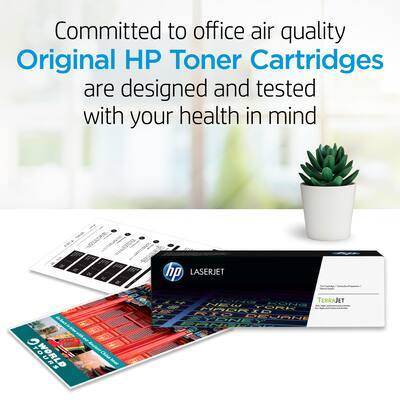 Committed to office air quality  
Original HP Toner Cartridges are designed and tested with your health in mind