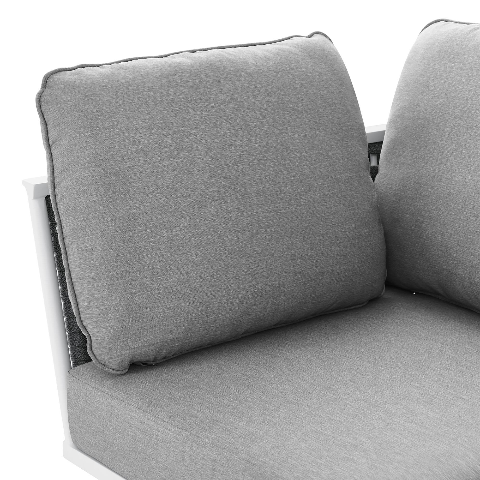 Alt View 3. Modway - Stance Outdoor Patio Aluminum Corner Chair by Modway - White Gray.