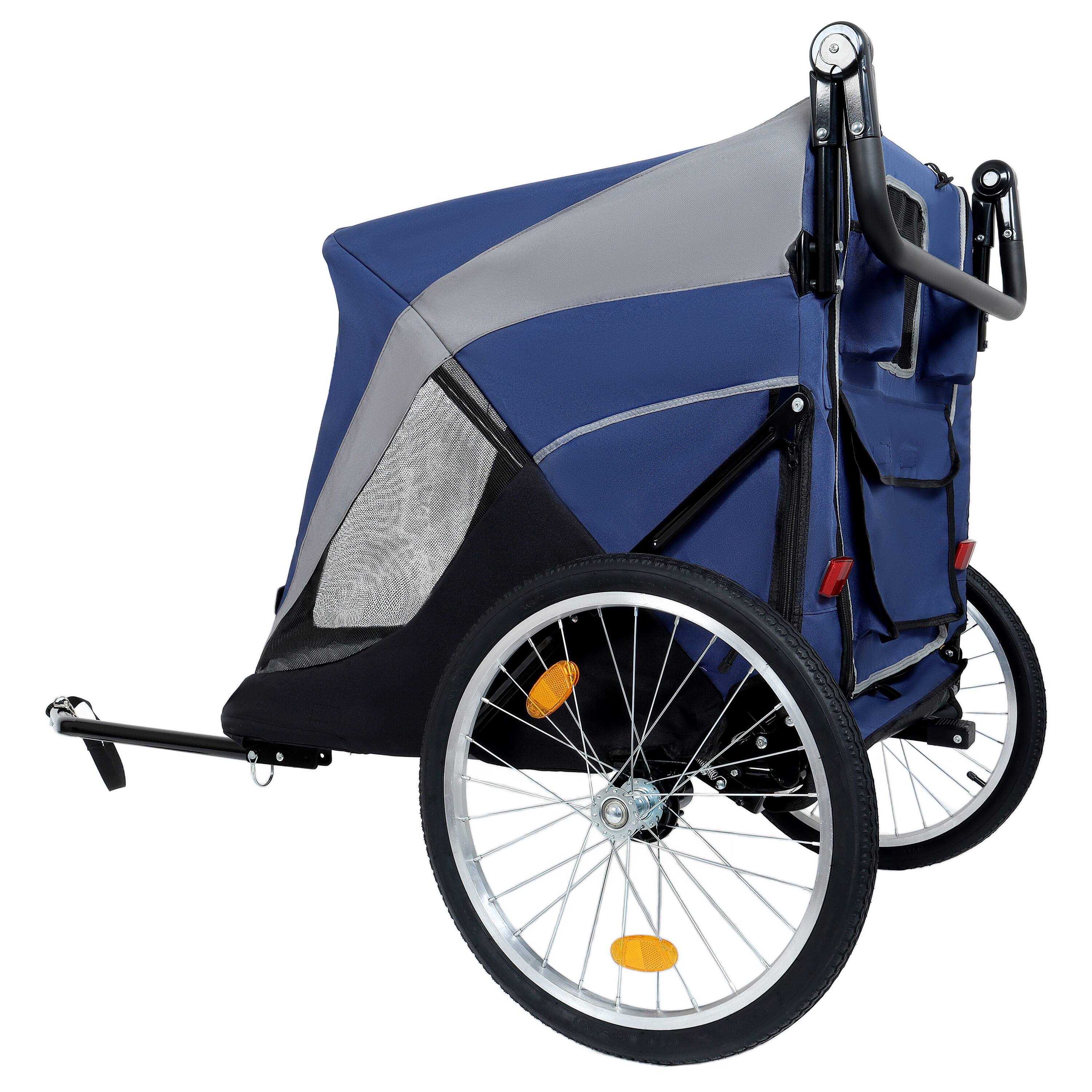 Alt View 8. Siljoy - 2‑in‑1 Convertible Pet Trailer & Push Cart, 100 lb Capacity with Quick‑Release Wheels & Storage Pockets.
