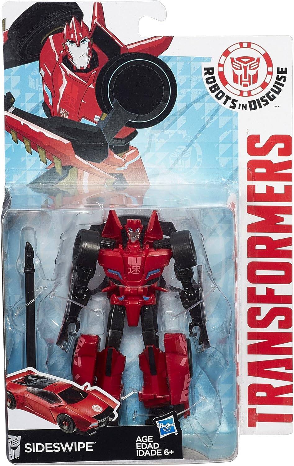 SIDESWIPE  
Hasbro  
AGE EDAD IDADE 6+  
ROBOTS IN DISGUISE  
IM TRANSFORMERS
