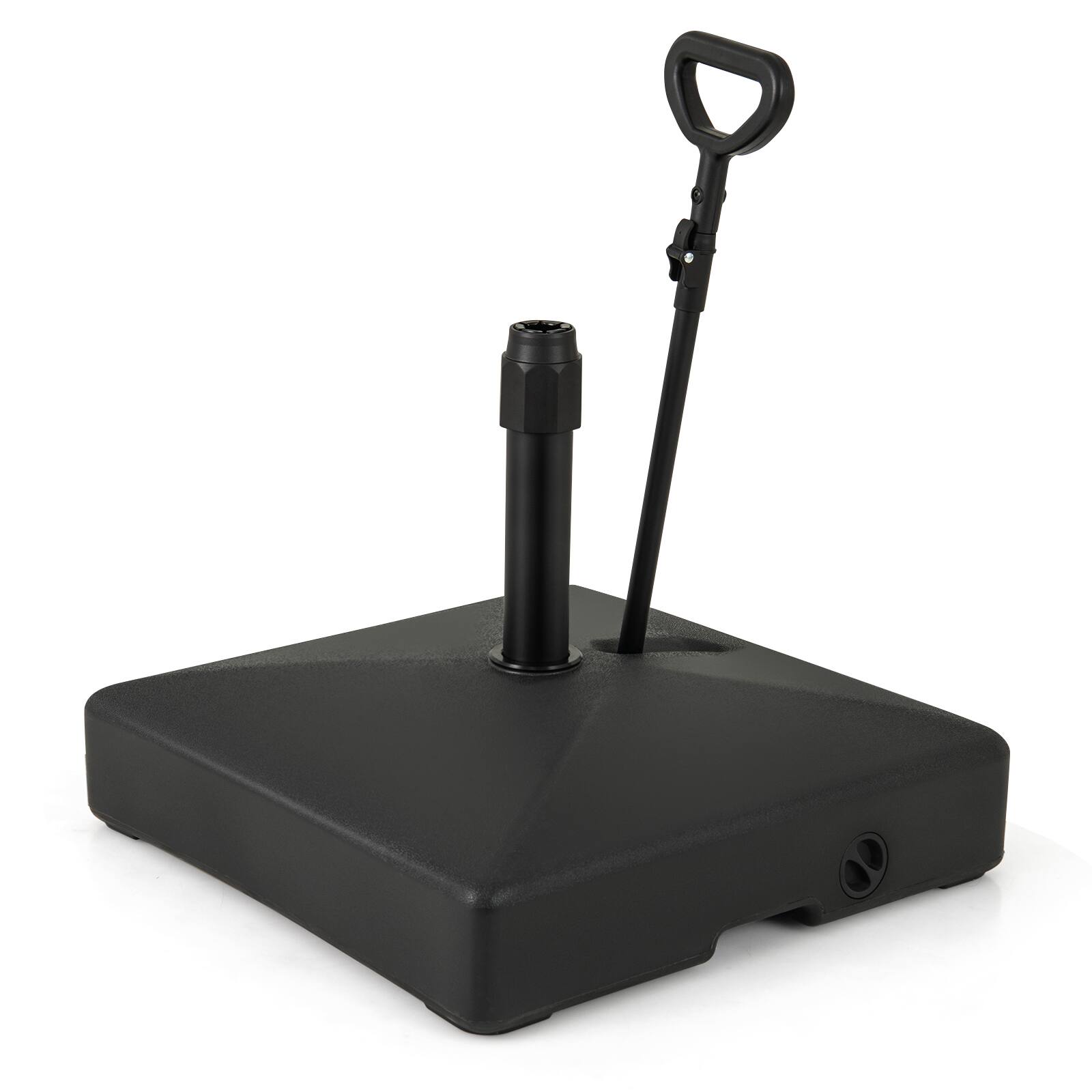 Alt View 1. Gymax - Gymax 24'' Mobile Umbrella Base w/3 Adapters fit 1.89''/1.5''/1.34'' Poles 3 Wheels - Black.