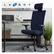 Angle. La-Z-Boy - Ergonomic Executive Mesh Office Chair with Adjustable Headrest and Lumbar Support - Navy.