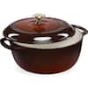 Front. Best Choice Products - Best Choice Products 6 Quart Cast-Iron Dutch Oven, Heavy-Duty Kitchenware w/ Enamel, Side Handles - Chocolate Ganache - Chocolate Ganache.