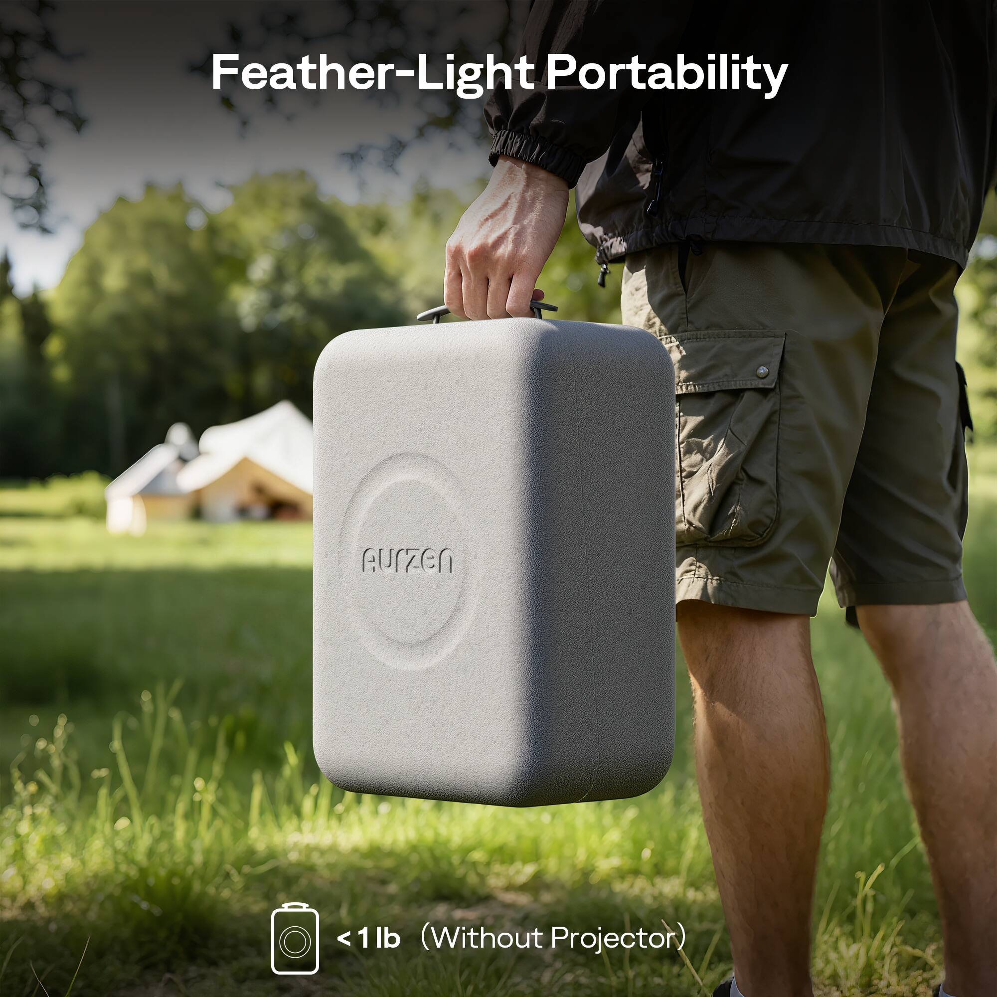 Feather-Light Portability  
AURZEN  
<1lb (Without Projector)
