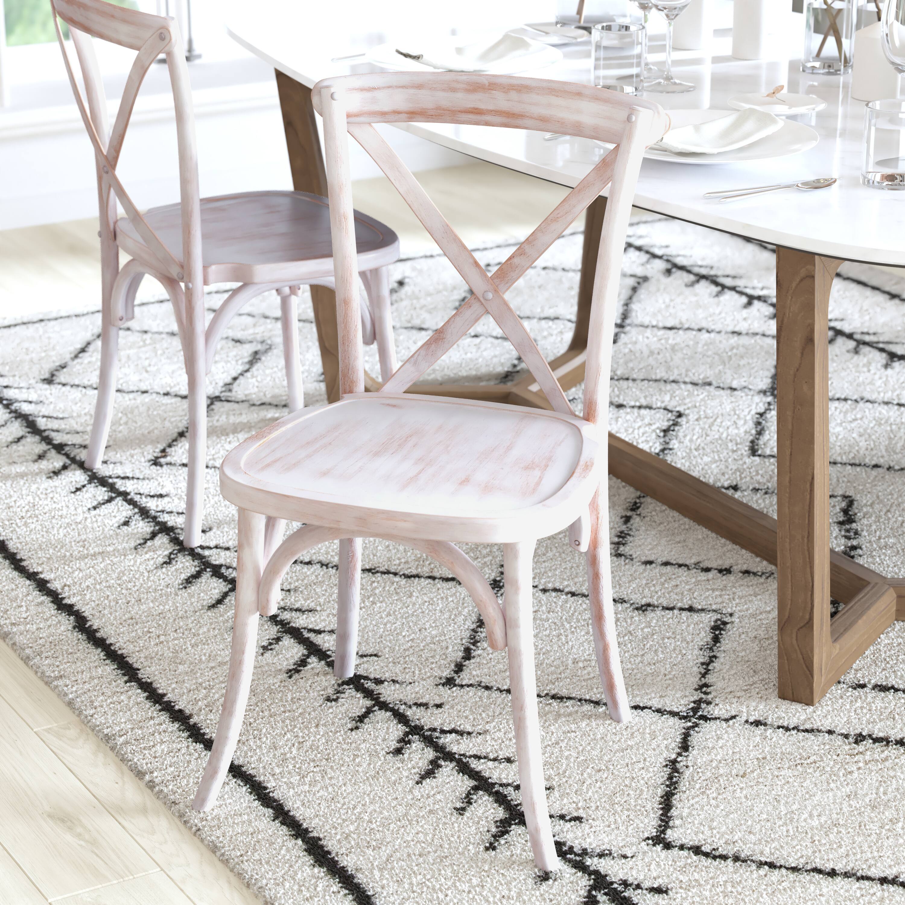 Alt View 4. Emma + Oliver - 2-pack X-Back Chair - Lime Wash.