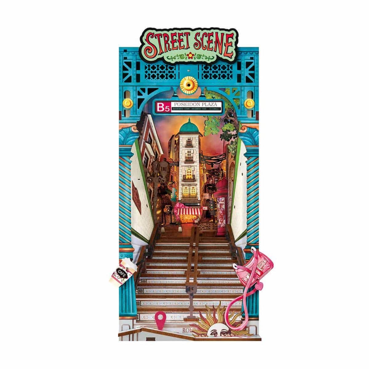 3D Puzzle - DIY 3D Book Nook Kit: Street Scene 196 pieces