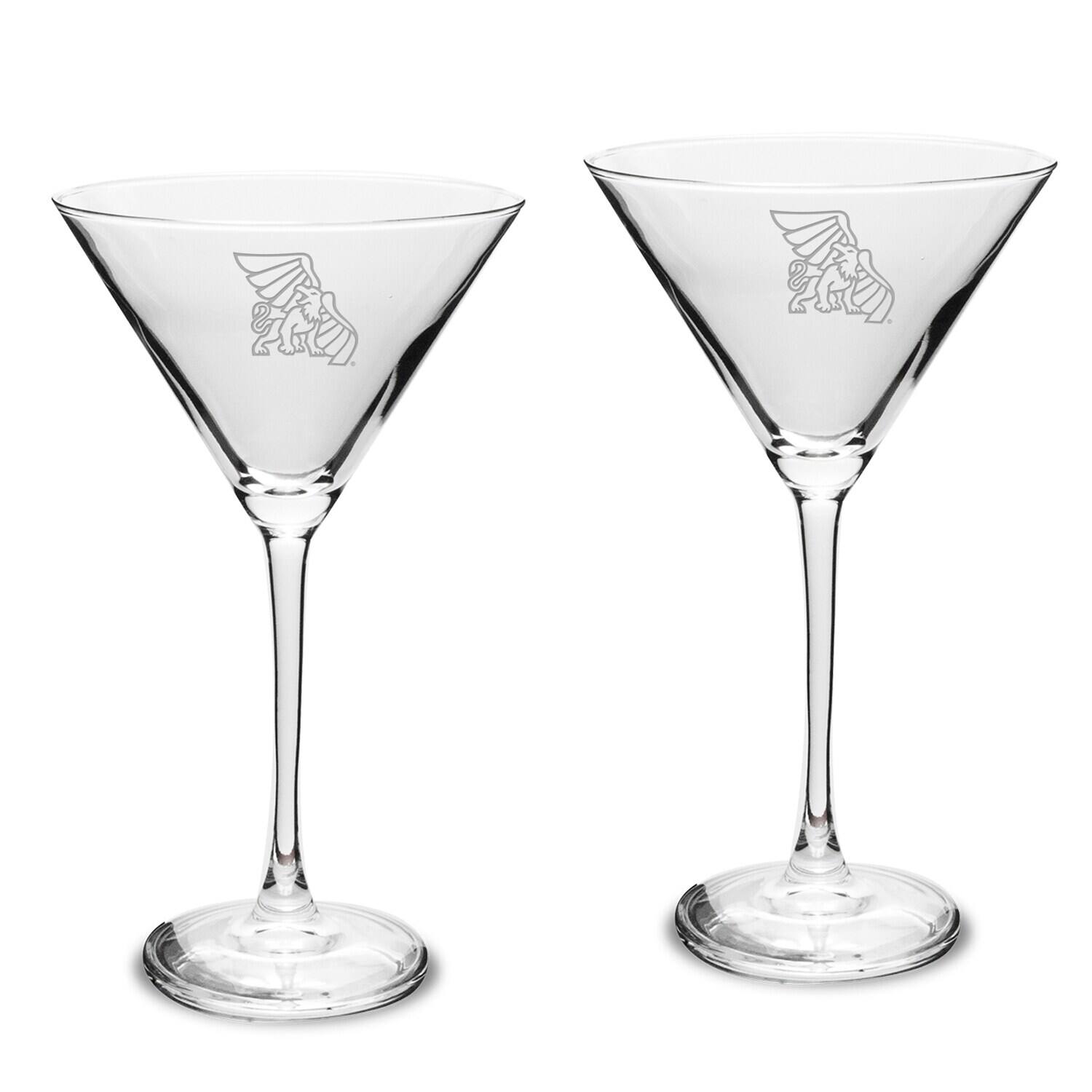 Front. Jardine - Missouri Western State Griffons Two-Piece Traditional 10oz. Martini Glass Set - Multicolor.