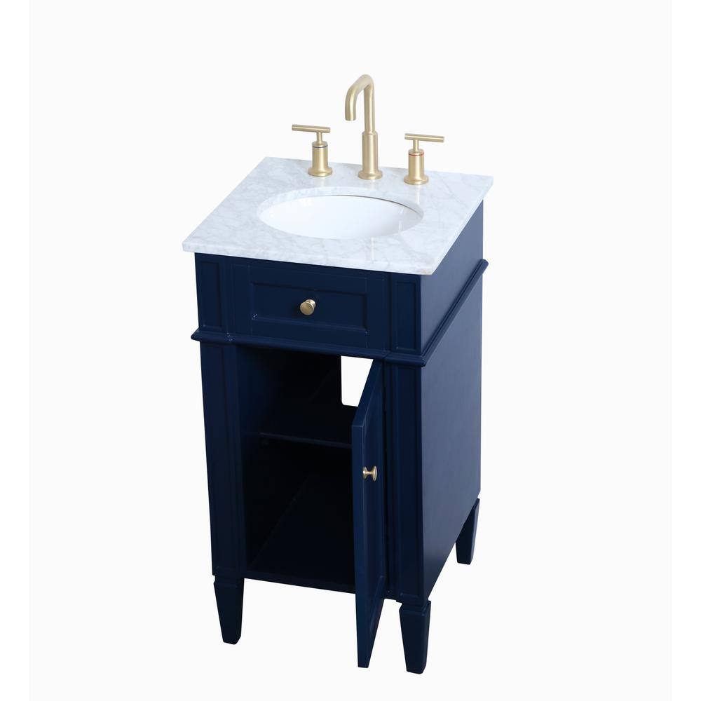 Alt View 3. Elegant Kitchen and Bath - 18 inch Single bathroom vanity in blue - Blue.
