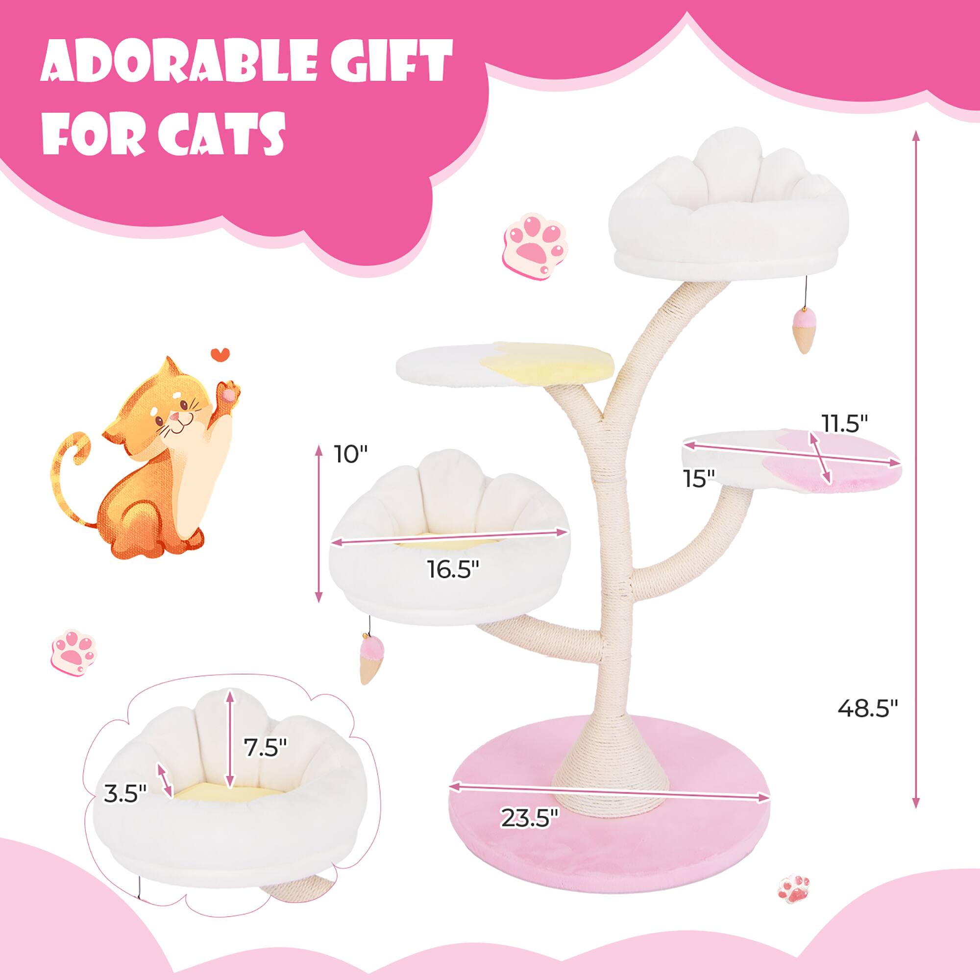 ADORABLE GIFT FOR CATS

- 10"
- 15"
- 11.5"
- 16.5"
- 7.5"
- 48.5"
- 3.5"
- 23.5"