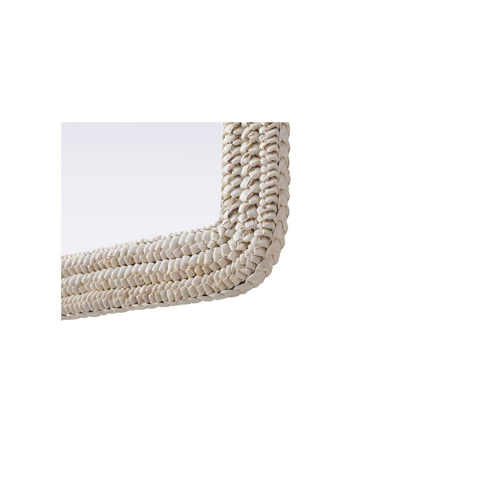Left. Elegant Decor - Arch Cornhusk Mirror 27x36 in Linen White - Linen White.