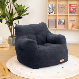 Fabibe - Bean Bag Chair with Filler, Bean Bag Sofa with Tufted Soft Stuffed Filling, Fluffy and Lazy Sofa, Comfy Cozy BeanBag Cha - Blue