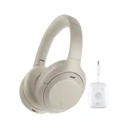 Sony - WH-1000XM4 Noise Canceling Headphones with Wireless Audio Adapter - Silver