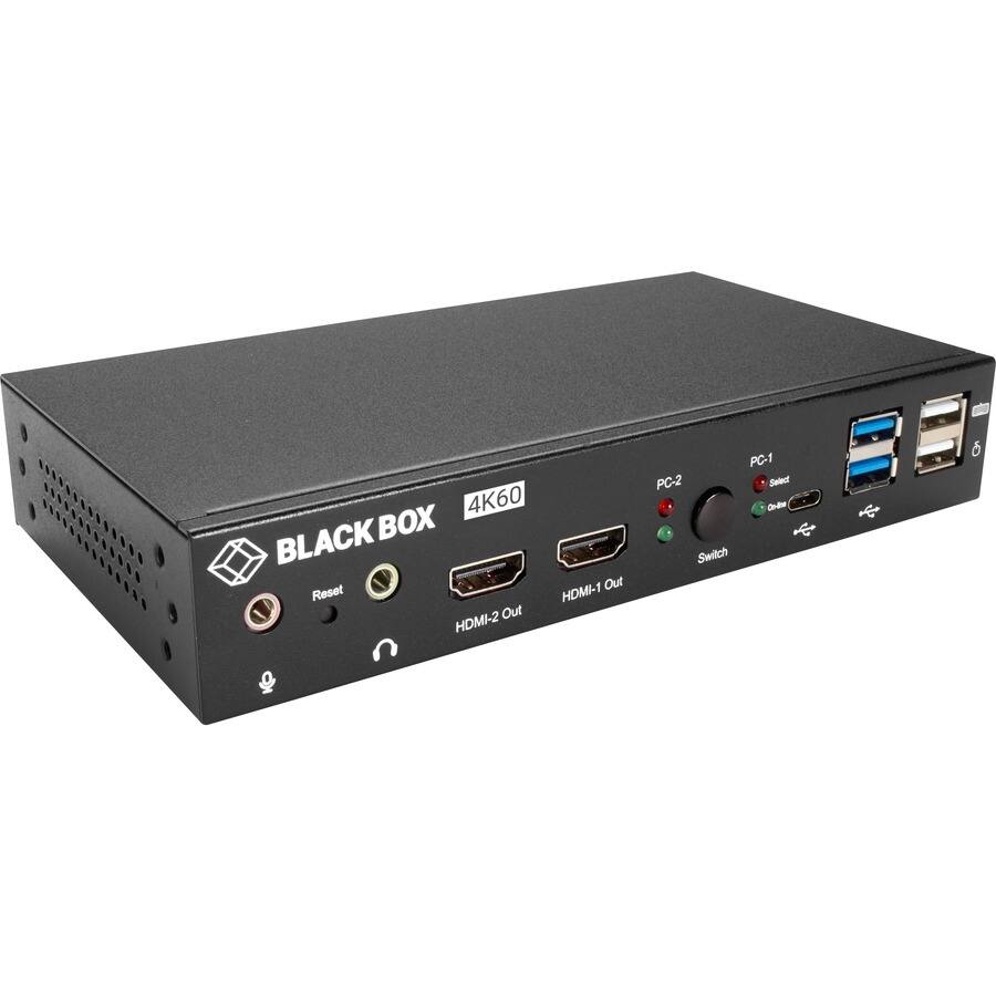 4K60 BLACK BOX HDMI-1 Out Reset HDMI-2 Out  
PC-1 PC-2 Select Co-line Switch