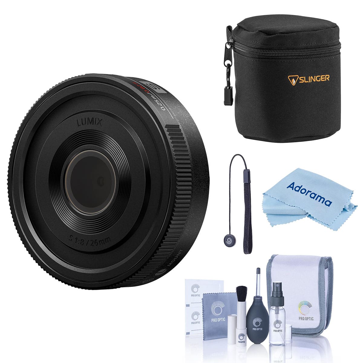 Panasonic - LUMIX S 26mm f/8 Lens, Bundle with Small Lens Case, Cleaning Kit, Cleaning Cloth and Lens Cap Tether price history on PriceWatchPro