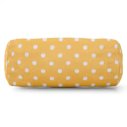 Front. Majestic Home - Bolster Pillow Ikat Dot Citrus - Yellow.