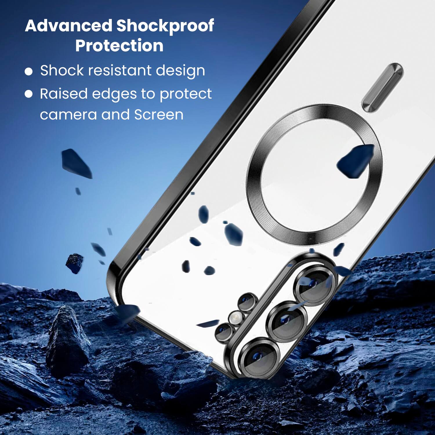 Advanced Shockproof Protection  
- Shock resistant design  
- Raised edges to protect camera and screen