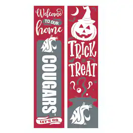 Evergreen Enterprises - Washington State Cougars 47" Double Sided Halloween Leaner Fan Sign - Multicolor