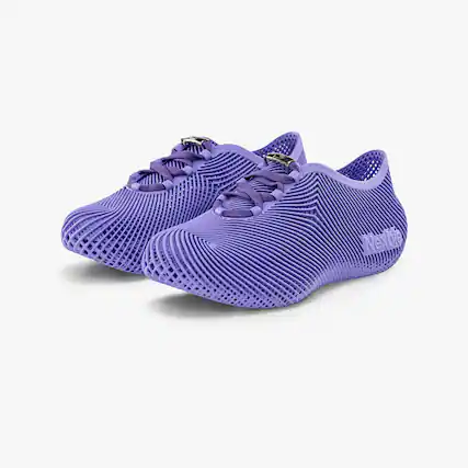 Front. Nexbie - Aeroraise 3D Printed Sneakers - Purple.