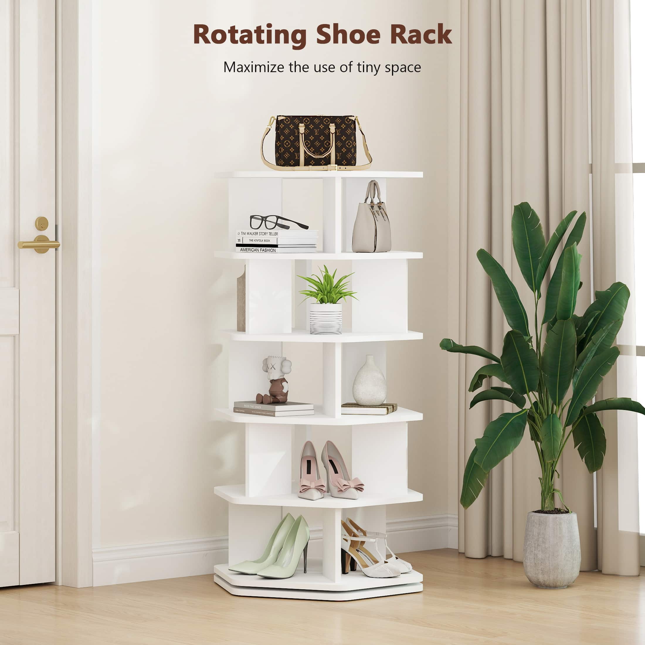 Rotating Shoe Rack
Maximize the use of tiny space
- - C : .. . - - !