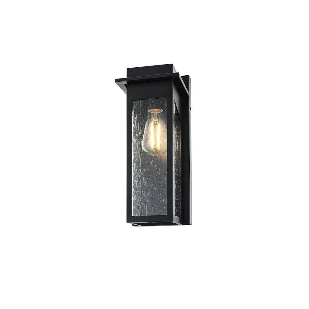 Back. Elegant Lighting - Dunton 7 inch Outdoor Pendant in Black - Black.