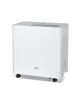 Black+Decker - 50-Pint Portable Dehumidifier with Built-in Pump - White