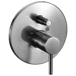 Alfi - Brushed Nickel Pressure Balanced Round Shower Mixer with Diverter - Silver