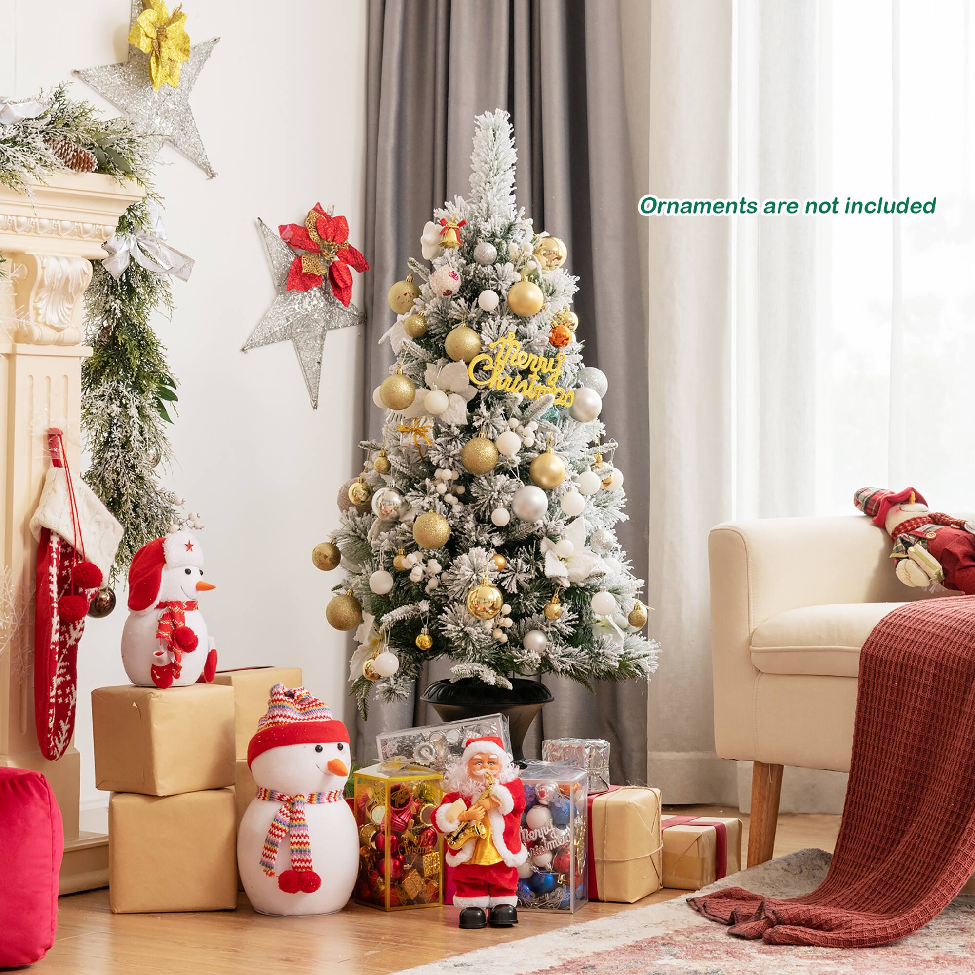 Ornaments are not included.