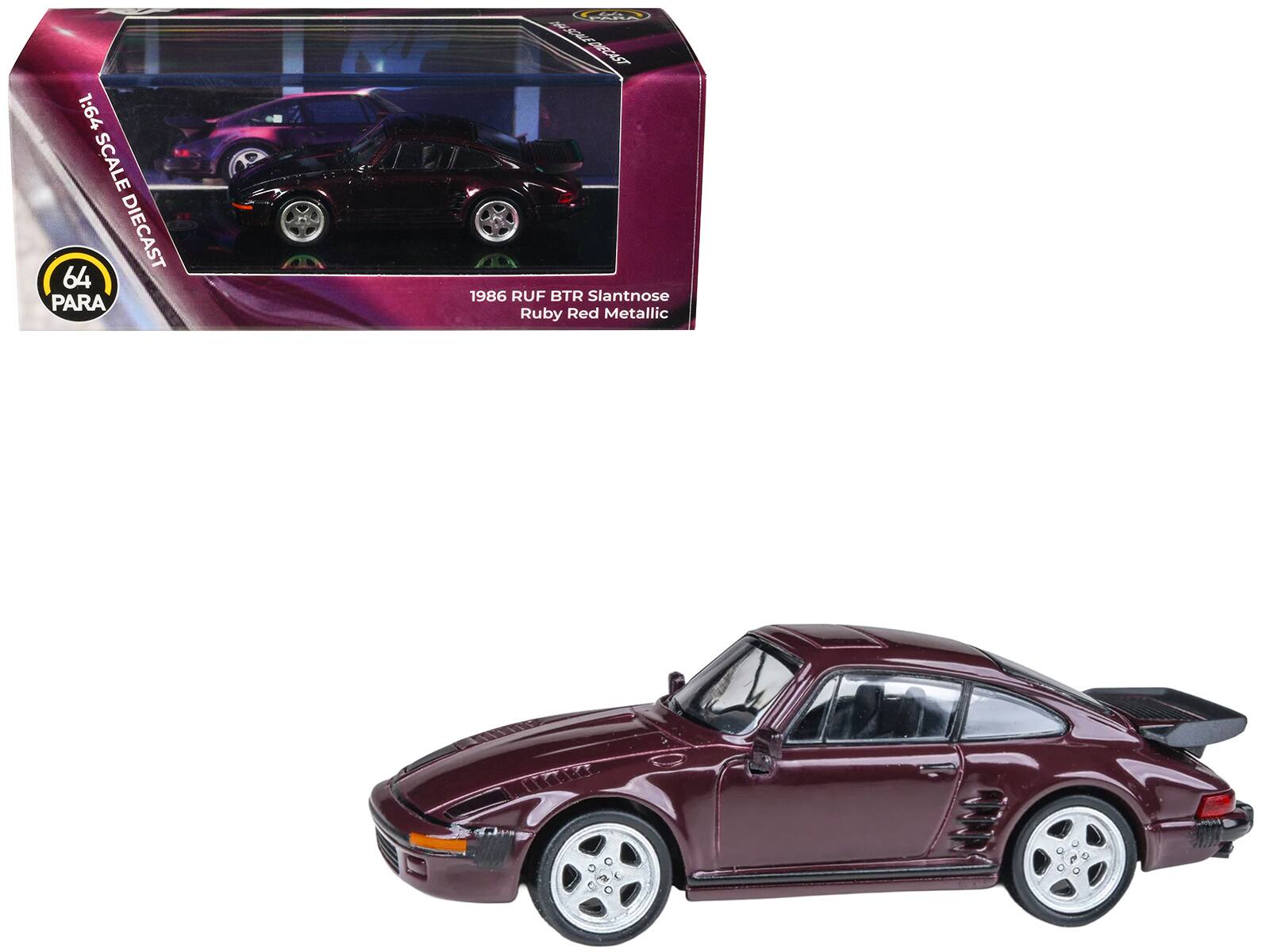 1986 RUF BTR Slantnose Ruby Red Metallic 1/64 Diecast Model Car by Paragon price history on PriceWatchPro