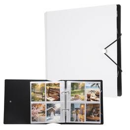 Unique Bargains - Mini Photo Album 3x4 Inch Small Book Holds 100 Pictures for Photos Postcards Family Travel Wedding - White