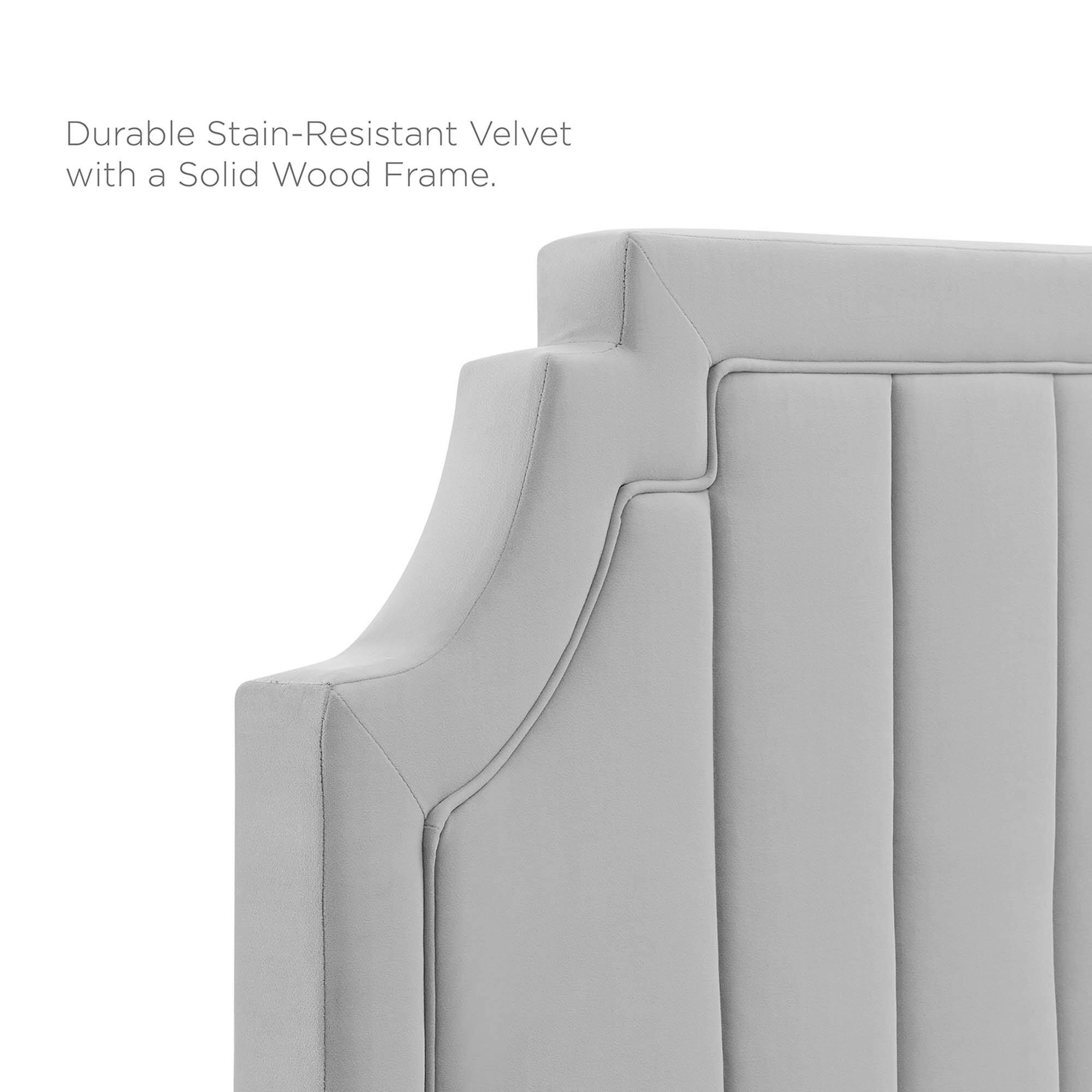 Durable Stain-Resistant Velvet with a Solid Wood Frame.
