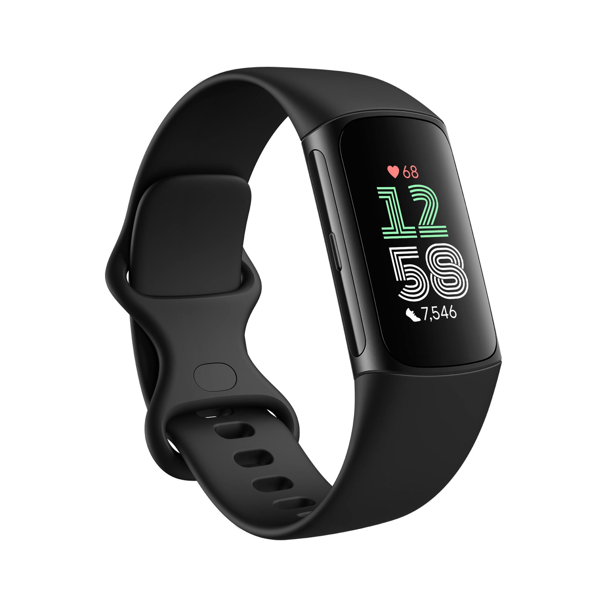 Angle. Fitbit - Charge 6 Advanced Fitness & Health Tracker - Obsidian.