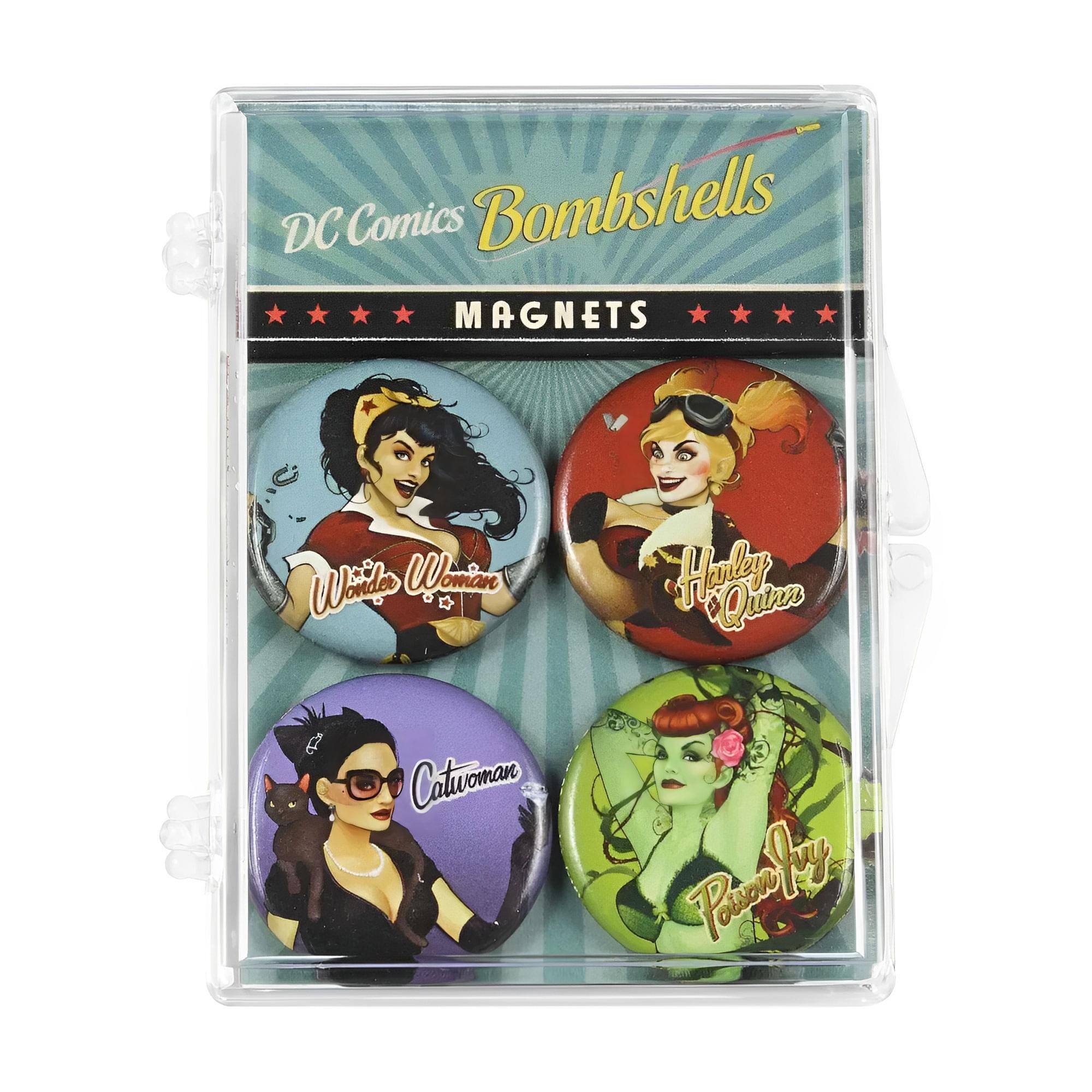 DC Comics Bombshells  
MAGNETS  

Wonder Woman  
Harley Quinn  
Catwoman  
Power Girl