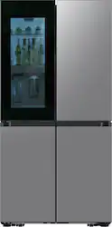 Samsung - Bespoke 29 Cu. Ft. 4-Door Flex French Door Refrigerator with Auto Open Door - Stainless Steel - Front_Zoom
