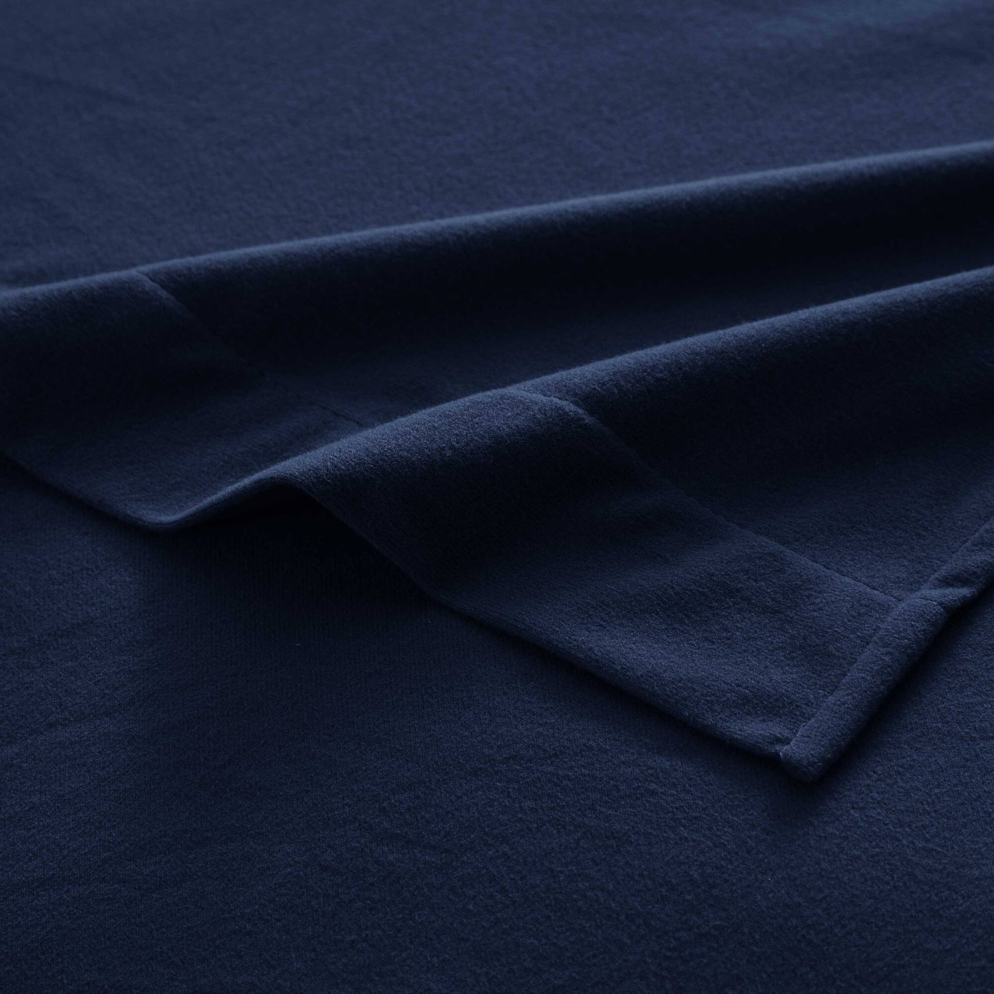 Back. Sweet Home Collection - Solid Flannel Sheets Warm and Cozy Extra Deep Pockets, King - Navy Blue.