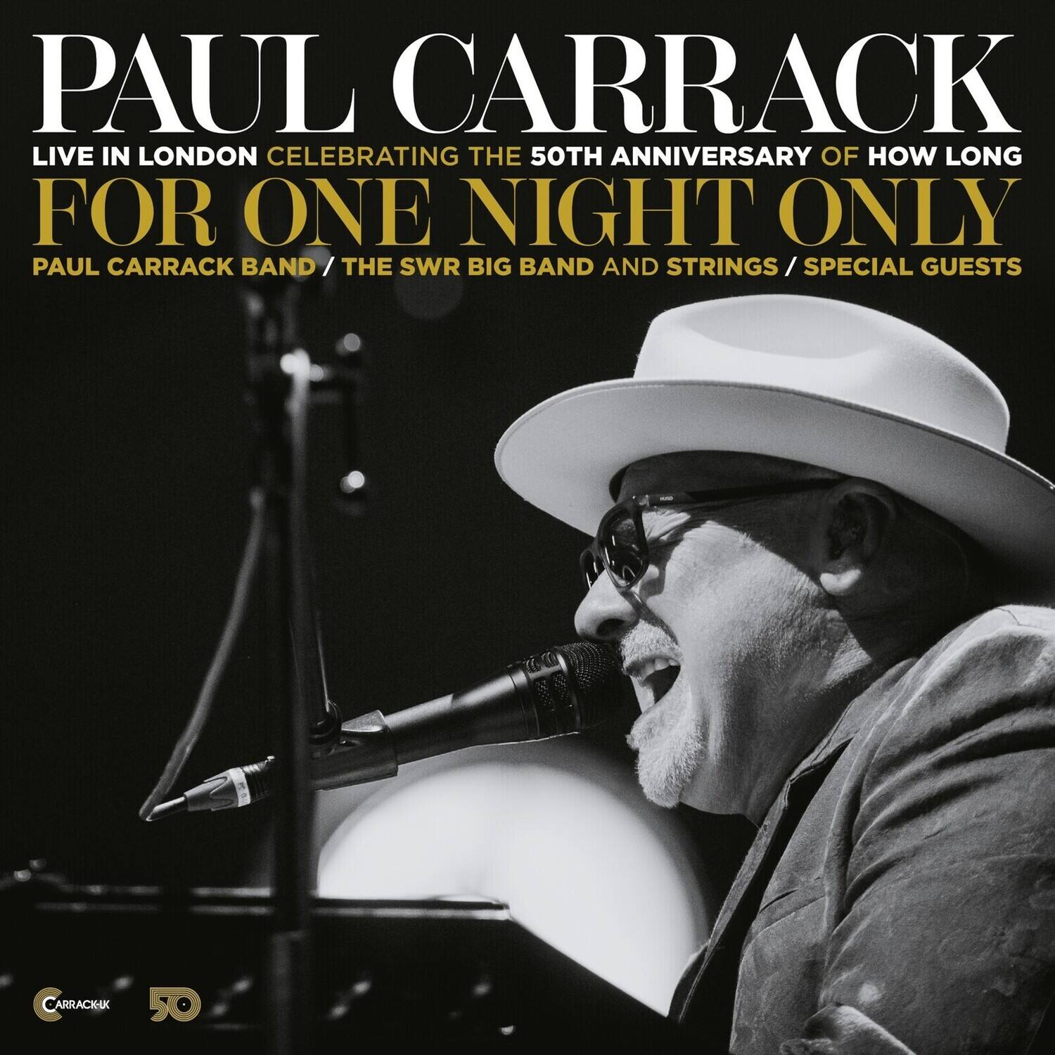Paul Carrack - For One Night Only: Live In London   - COMPACT DISCS [CD] price history on PriceWatchPro