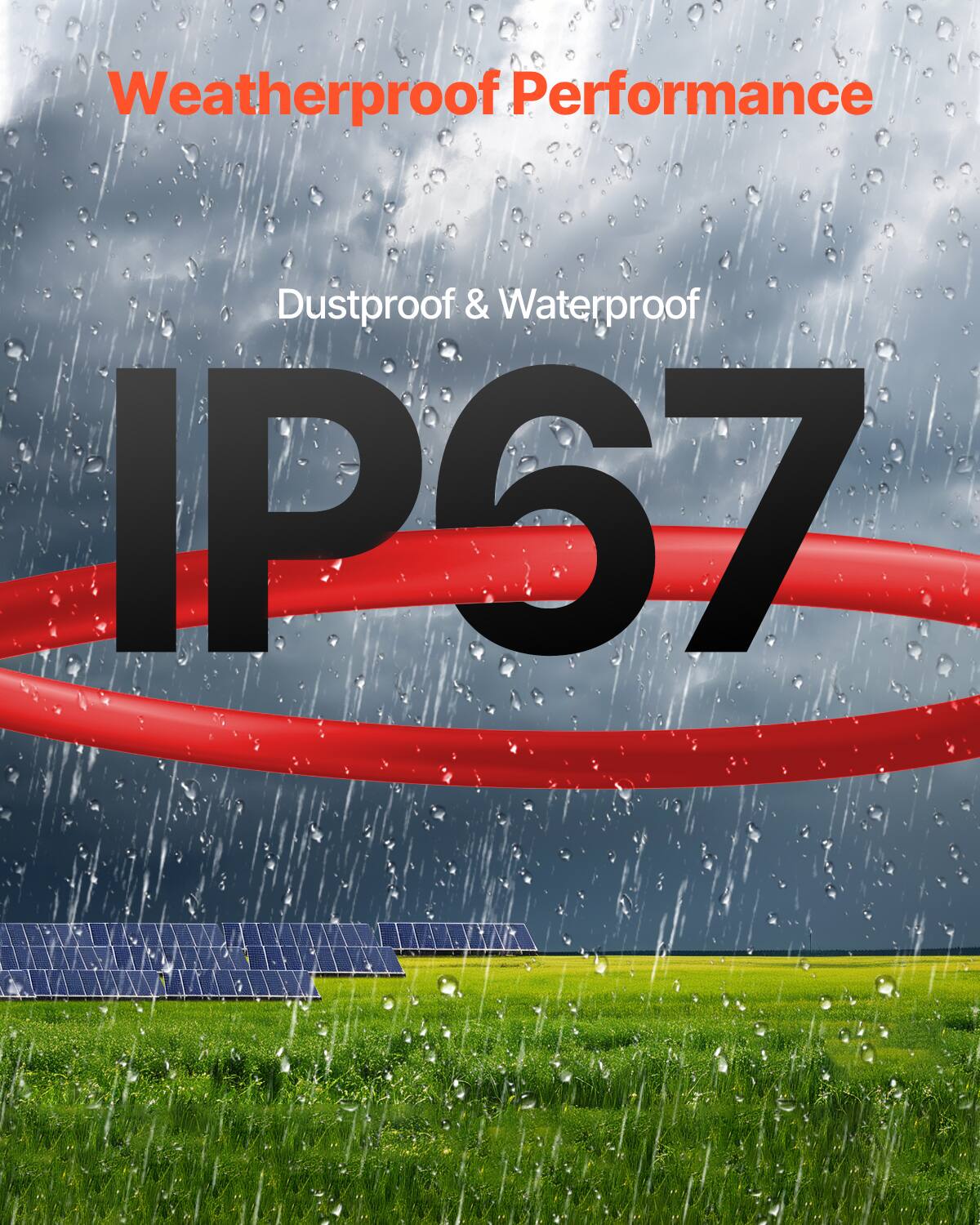 Weatherproof Performance  
Dustproof & Waterproof IP67