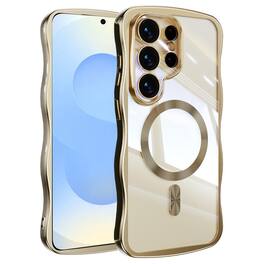UUCOVER - For Samsung Galaxy S24 Ultra Magnetic Case Built-in Lens Cover, Compatible with MagSafe Shockproof Slim Protective Cover - Gold