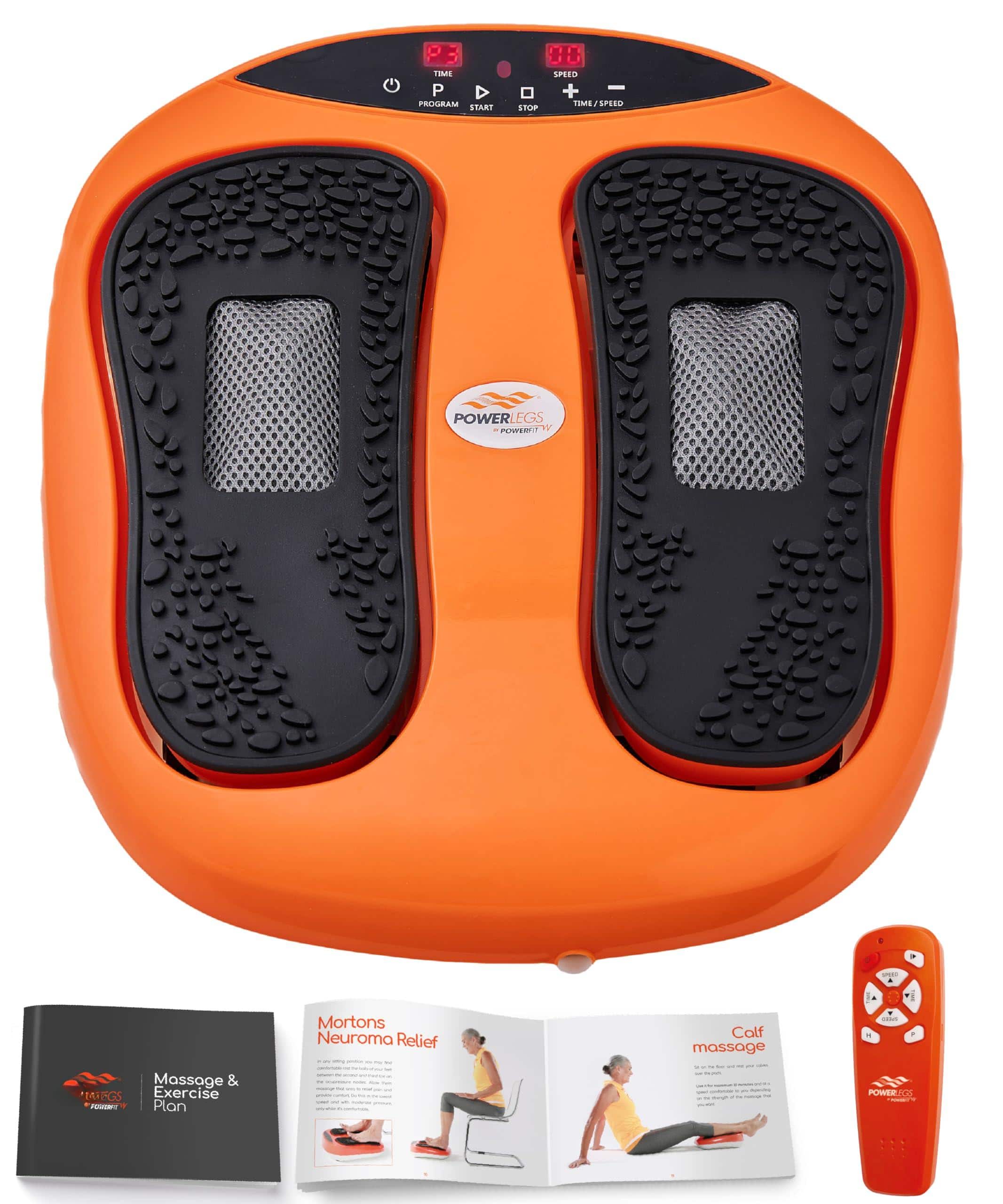 Live At Space - Electric Foot Vibration Massager Remote Control Adjustable Speed Relief Neuropathy Plantar Fasciitis Orange - 642146677847