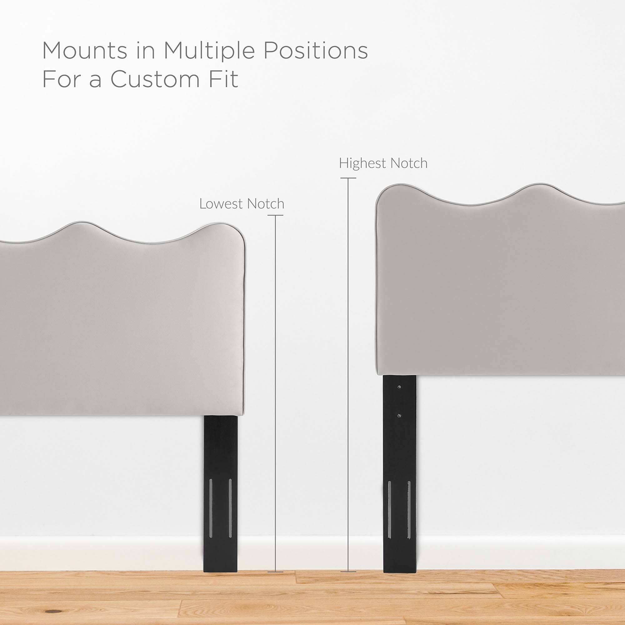 Mounts in Multiple Positions  
For a Custom Fit  

Lowest Notch  
Highest Notch