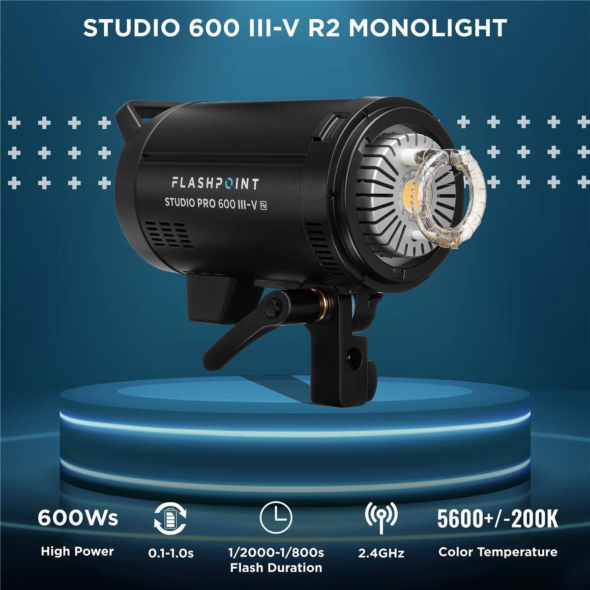 STUDIO 600 III-V R2 MONOLIGHT

FLASHPOINT STUDIO PRO 600 III-V

600Ws
High Power
0.1-1.0s
1/2000-1/800s
2.4GHz
Flash Duration
5600+/-200K
Color Temperature
