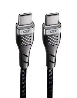 Acer - USB C to USB C Cable, Type-C 60W Fast Charging Cable (6 FT) for iPhone 17 Series, iPadmini 6 and More - Black