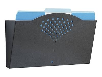 Front. Safco - Safco 1-Pocket Steel Legal Size Wall File, Black (3171BL) - Black.