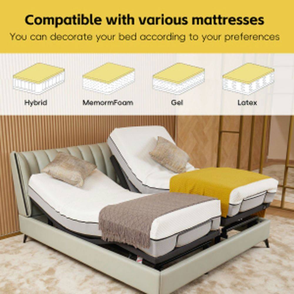 Compatible with various mattresses  
You can decorate your bed according to your preferences  

- Hybrid  
- Memory Foam  
- Gel  
- Latex